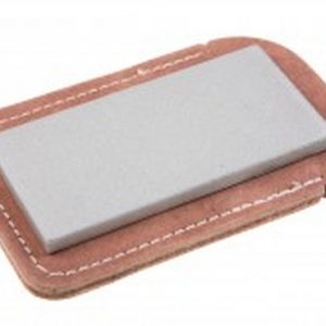 Eze-Lap 2" x 4" Coarse Grit Diamond Bench Stone (250) with a Leather Pouch