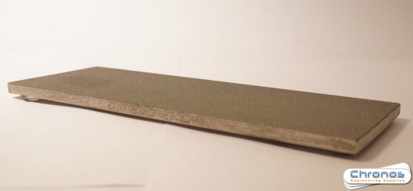 Eze-Lap 3" x 8" x 1/4" Medium Grit Diamond Bench Stone (400) With Leather Pouch - Image 3