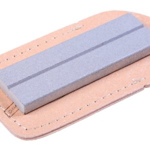 Eze-Lap Fine Grit Pocket Stone (600) 1" x 3" x 1/4" in a Leather Pouch