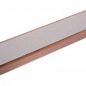 Eze-Lap 2-1/2" x 11-3/8" Coarse Grit Diamond Bench Stone (250) on a Walnut Pedestal