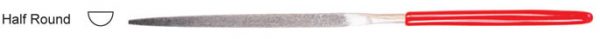 Eze-lap Half Round, Coarse Grit Individual Needle File (250)